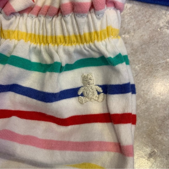 Baby Gap 0-3 Month Baby Girl Short Sleeve Top and Shorts Outfit Rainbow Stripes - Picture 3 of 7